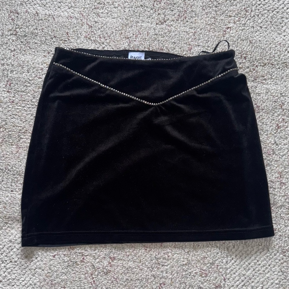 Princess Polly Black Asymmetrical Mini Pencil Skirt